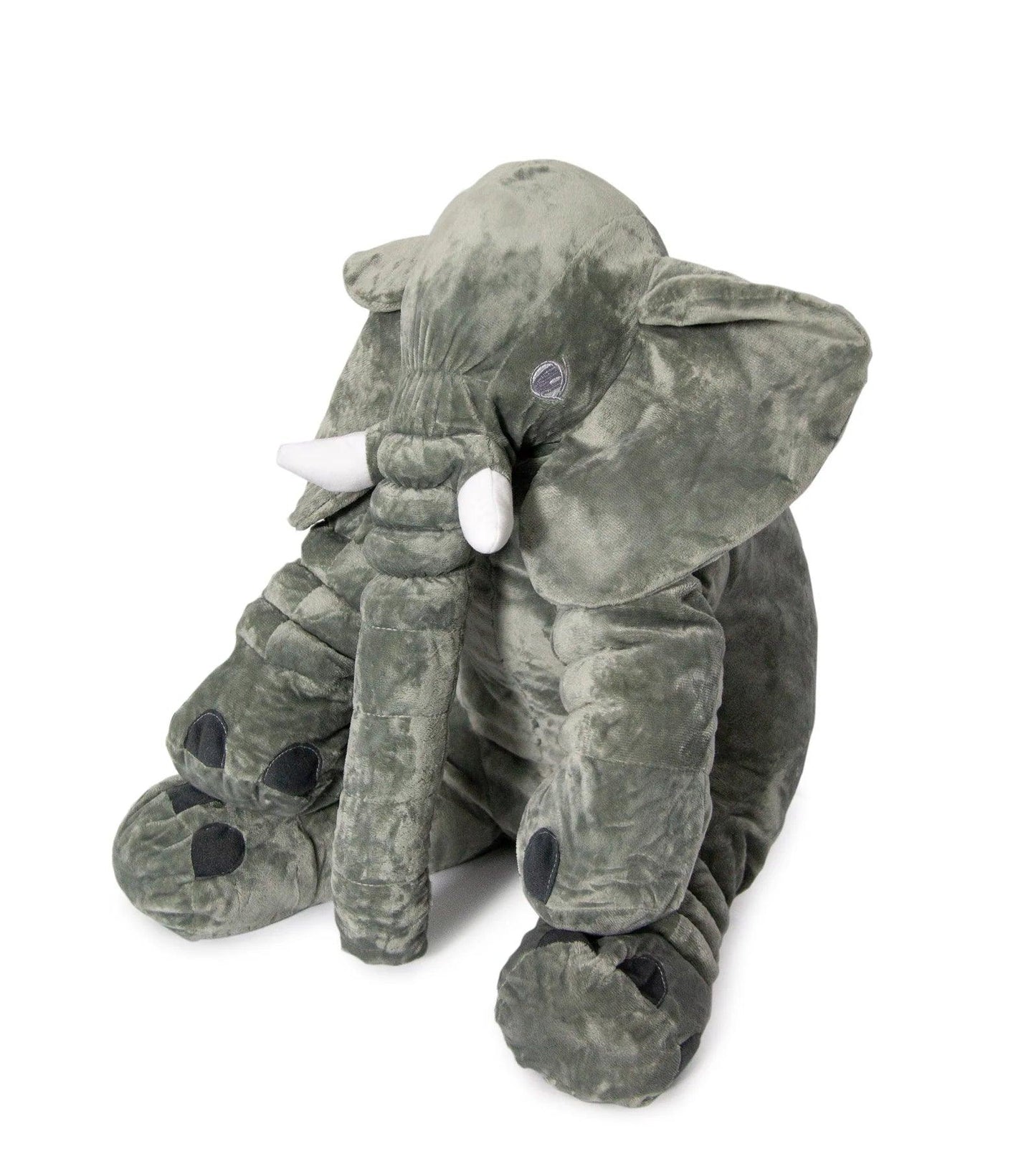 Plush Grey Elephant Baby Pillow